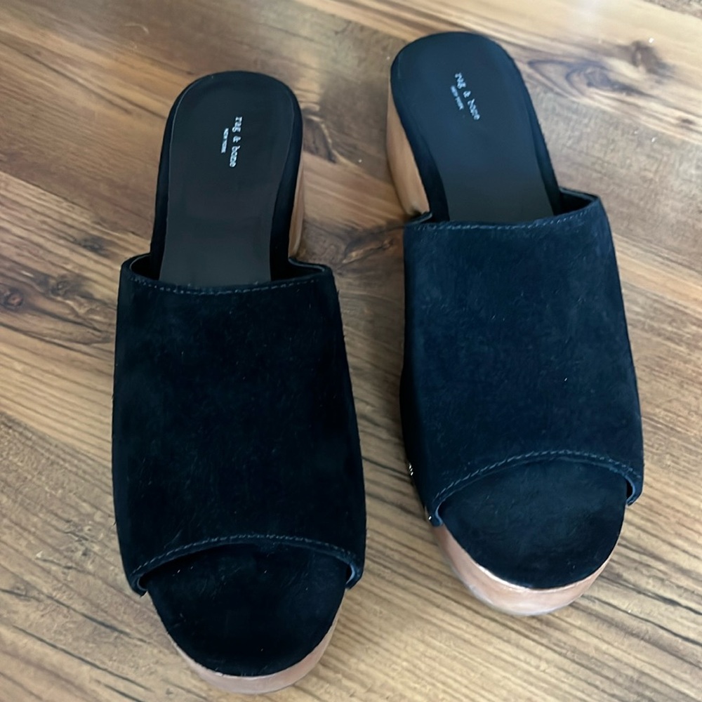 Rag & bone black mules